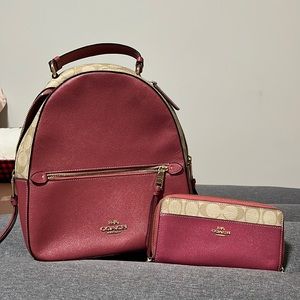 Coach wristlet and backpack set
